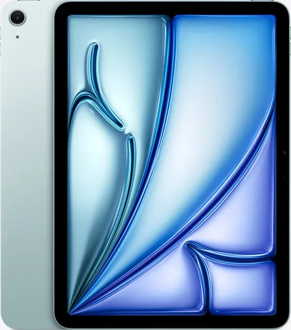 iPad Air 11-inch (M4) product view; illustration colour may differ from the selected offer